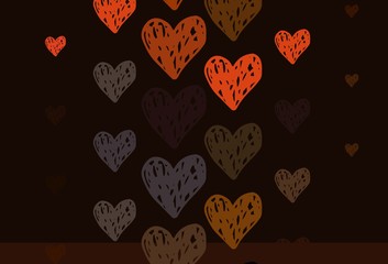 Fototapeta na wymiar Light Red vector background with hearts.