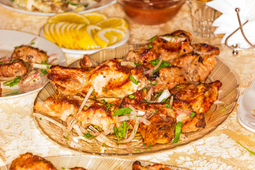 Kebab, skewered meat, barbecue