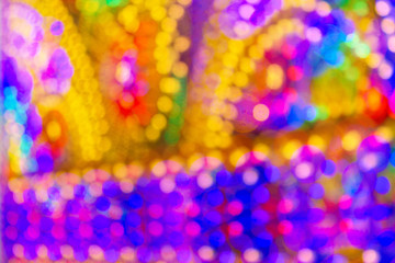 Christmas illumination on downtown street.