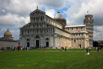 Pisa (PI), Italy - June 10, 2017: The " Piazza dei Miracoli " and Cathedral, Pisa, Tuscany, Italy, Europe