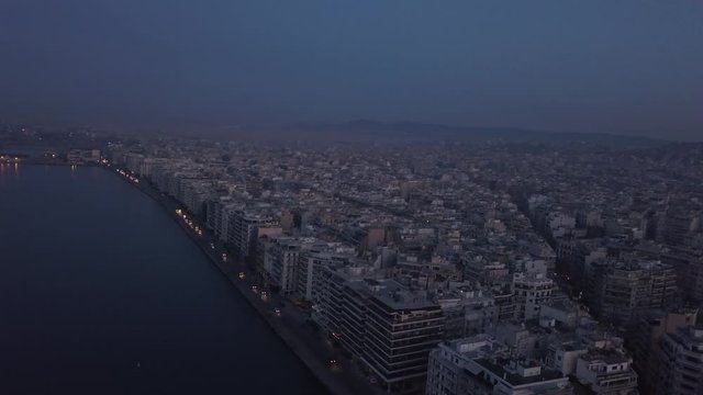 Flight over the city 