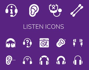 listen icon set