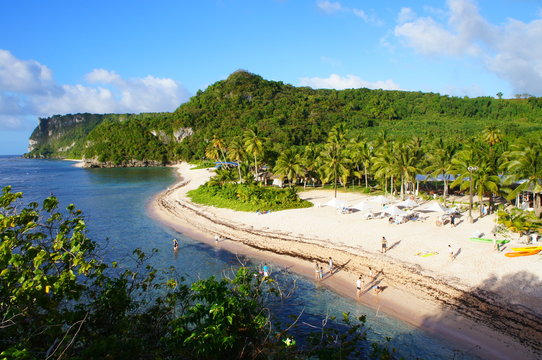 the beautiful beach in guam