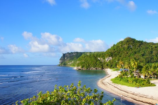 the beautiful beach in guam