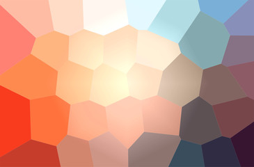 Abstract illustration of blue, orange Giant Hexagon background