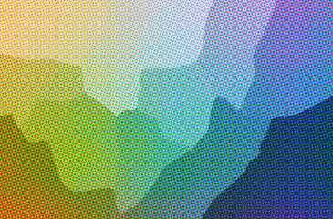 Illustration of green and blue dots horizontal background.