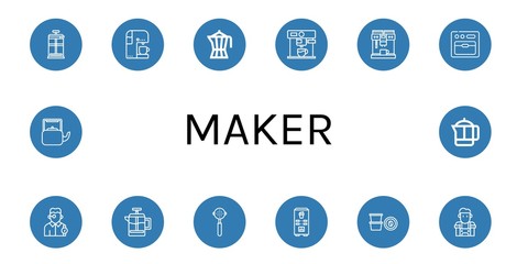 maker icon set