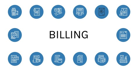 Set of billing icons