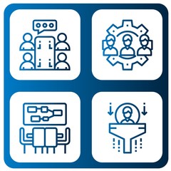 collaboration icon set