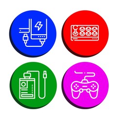 handheld simple icons set