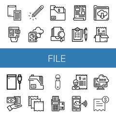 Set of file icons