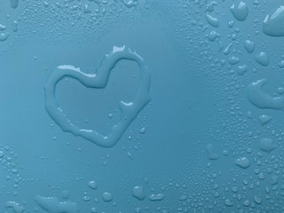 Water in heart shape