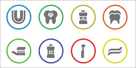 Modern Simple Set of mouth Vector filled Icons