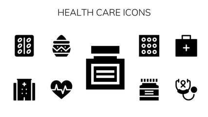 health care icon set