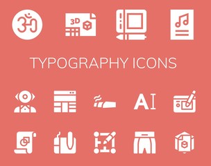 typography icon set