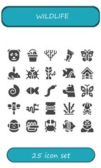 wildlife icon set