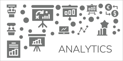 analytics icon set
