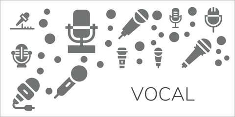 vocal icon set