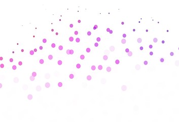 Light Pink vector template with ice snowflakes.