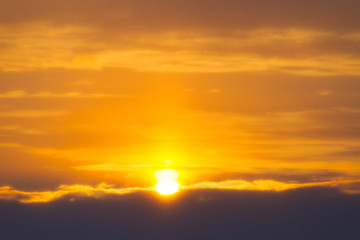 Beautiful orange sunset