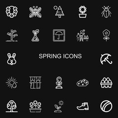 Editable 22 spring icons for web and mobile