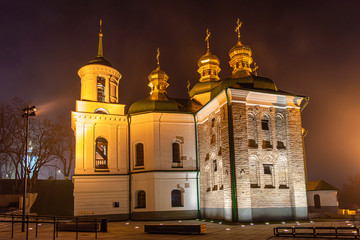 Fototapeta na wymiar Church of the Saviour at Berestove in Kyiv, Ukraine on March 8, 2020. 