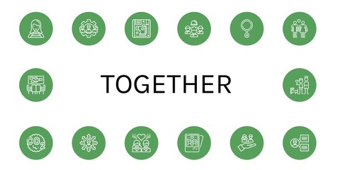 Set of together icons