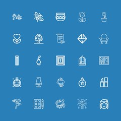 Editable 25 decorative icons for web and mobile