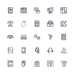 Editable 25 book icons for web and mobile