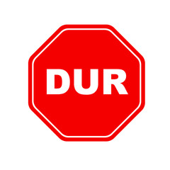 Stop sign in Turkish. Vector icon