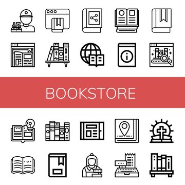 Bookstore Icon Set