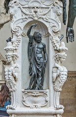 Obraz premium bronze statue of The Perseus with the head of Medusa , pedestal