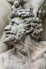 Fototapeta na wymiar Statue of Hercules. Hercules kills the fire breathing monster Cacus.