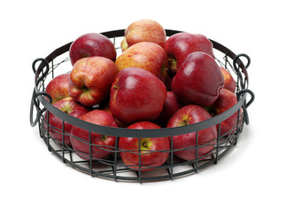 Red apples isolated on white background