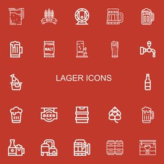 Editable 22 lager icons for web and mobile