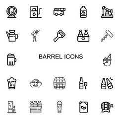 Editable 22 barrel icons for web and mobile