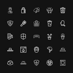 Editable 25 protect icons for web and mobile