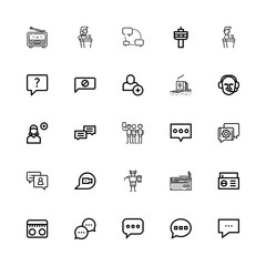 Editable 25 forum icons for web and mobile