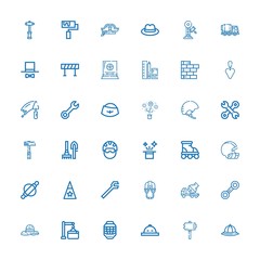 Editable 36 build icons for web and mobile