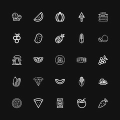 Editable 25 vegetarian icons for web and mobile