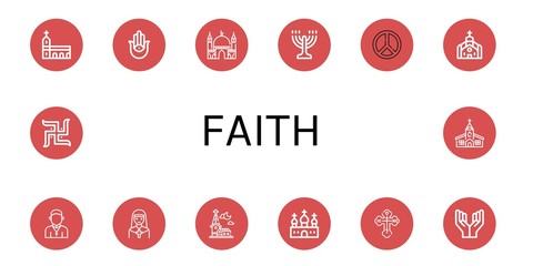 faith icon set