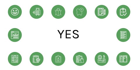 yes icon set