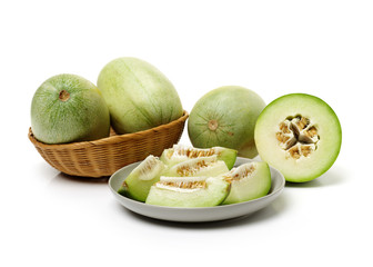 muskmelon on a white background 