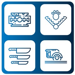 sharp simple icons set