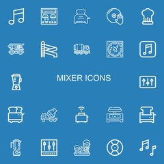 Fototapeta na wymiar Editable 22 mixer icons for web and mobile
