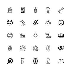 Editable 25 sugar icons for web and mobile