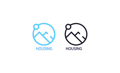 Housing  sign logo isolated on white background 