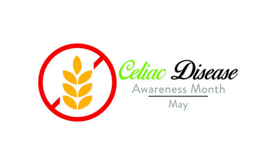Vector illustration on the theme of National Celiac disease awareness month of May every year.