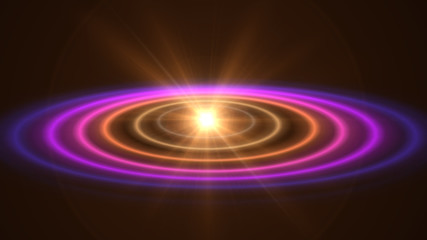 Fototapeta na wymiar Abstract atom color rings background