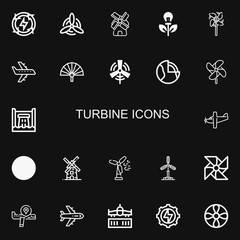 Editable 22 turbine icons for web and mobile